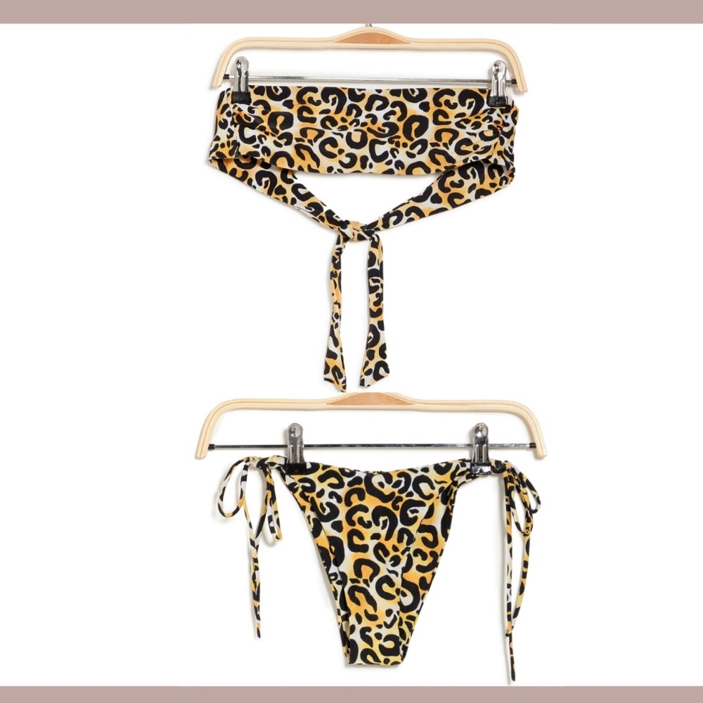 NWT Bound by Bond Eye [ XS ] Animal Bandeau Top + Cheeky Bikini Bottom‎